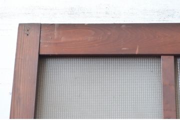 アンティーク建具　レトロな佇まいが魅力的な扉1枚(ドア、木製扉、ガラス扉)(R-081019)