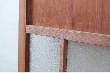 アンティーク建具　どこか懐かしさを感じる扉1枚(ドア、木製扉、ガラス扉)(R-081020)