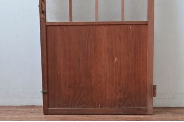 アンティーク建具　どこか懐かしさを感じる扉1枚(ドア、木製扉、ガラス扉)(R-081020)