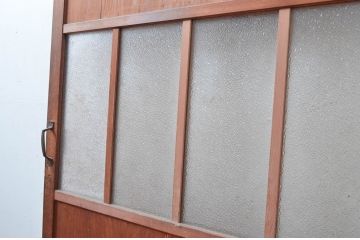 アンティーク建具　どこか懐かしさを感じる扉1枚(ドア、木製扉、ガラス扉)(R-081020)