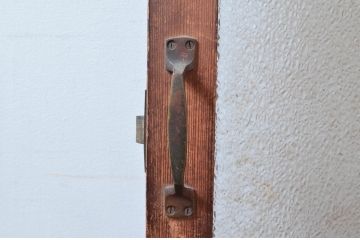 アンティーク建具　どこか懐かしさを感じる扉1枚(ドア、木製扉、ガラス扉)(R-081020)