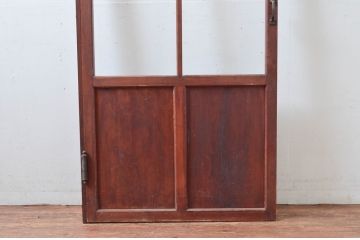 アンティーク建具　昭和レトロな雰囲気感じるドア1枚(扉、ガラス扉、木製扉)(R-081023)