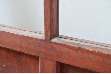 アンティーク建具　昭和レトロな雰囲気感じるドア1枚(扉、ガラス扉、木製扉)(R-081023)