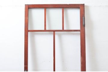 アンティーク建具　昭和レトロな雰囲気感じるドア1枚(扉、ガラス扉、木製扉)(R-081023)
