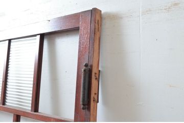 アンティーク建具　昭和レトロな雰囲気感じるドア1枚(扉、ガラス扉、木製扉)(R-081023)