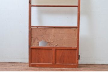 アンティーク建具　木の温かみある風合いが魅力的なドア1枚(扉、ガラス扉、木製扉)(R-081024)