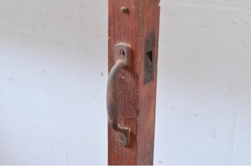 アンティーク建具　木の温かみある風合いが魅力的なドア1枚(扉、ガラス扉、木製扉)(R-081024)