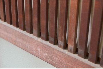 アンティーク建具　風情のある佇まいが魅力的な裏障子付きの格子戸2枚セット(引き戸、障子戸、ガラス戸)(R-081026)