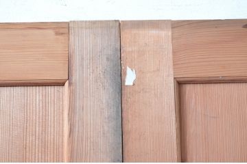 アンティーク建具　激レア　希少!!　迫力のあるライオンと細部まで描かれた雁(ガン)の図柄が目を惹かれる板絵戸3枚セット(引き戸、板戸、獅子、鳥)(R-081028)