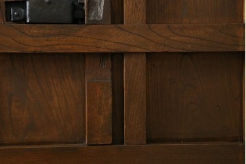 アンティーク建具　最高級　重厚感のある金具が魅力的な格子蔵戸　(R-081030)