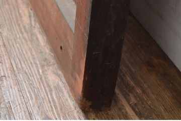 アンティーク建具　総欅(ケヤキ)材　上品さと重厚感を兼ね備えた富山蔵戸1枚(格子蔵戸、玄関戸、玄関ドア、引き戸)(R-081031)