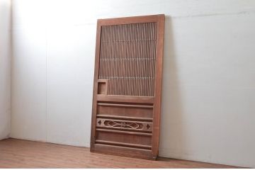 アンティーク建具　上手物!!　関西地方　上質な和の空間を演出する作りの良い格子蔵戸1枚(格子戸、引き戸、玄関戸)(R-081032)