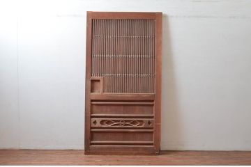 アンティーク建具　上手物!!　関西地方　上質な和の空間を演出する作りの良い格子蔵戸1枚(格子戸、引き戸、玄関戸)(R-081032)