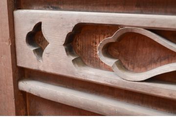 アンティーク建具　上手物!!　関西地方　上質な和の空間を演出する作りの良い格子蔵戸1枚(格子戸、引き戸、玄関戸)(R-081032)