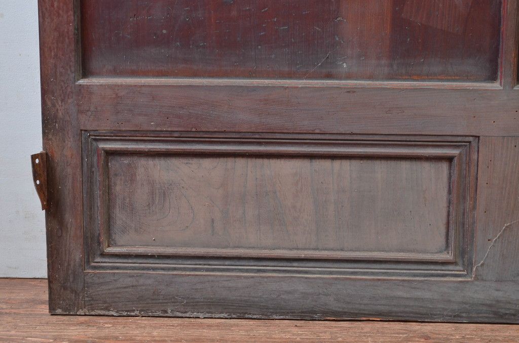 アンティーク建具　大正～昭和初期　希少デザイン　特大!! 空間の主役になる古い洋館のミラー付きドア1枚　(R-081034)