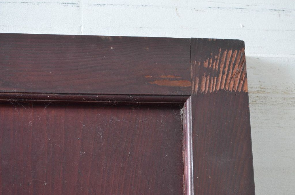 アンティーク建具　大正～昭和初期　希少デザイン　特大!! 空間の主役になる古い洋館のミラー付きドア1枚　(R-081034)