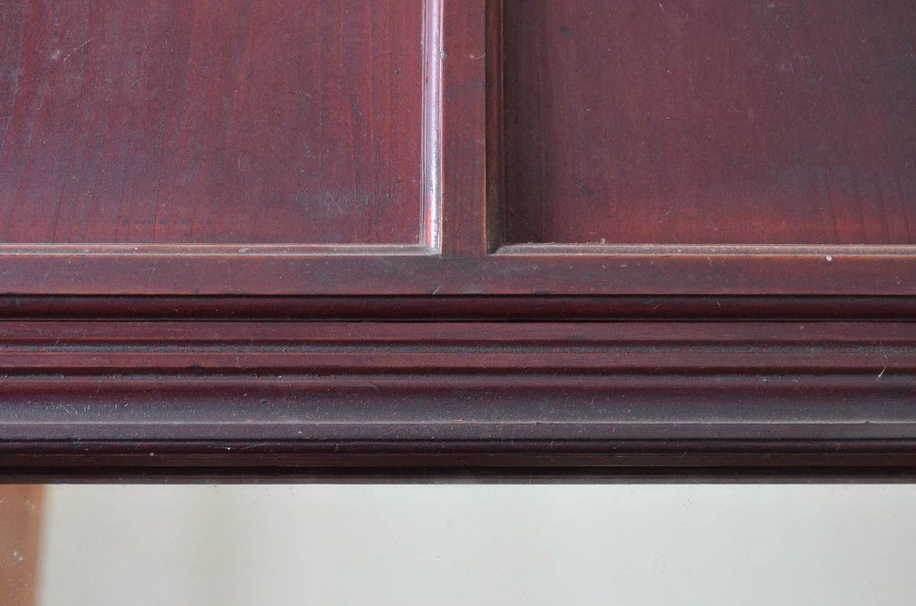 アンティーク建具　大正～昭和初期　希少デザイン　特大!! 空間の主役になる古い洋館のミラー付きドア1枚　(R-081034)