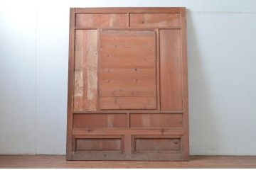 アンティーク建具　大正～昭和初期　希少デザイン　特大!! 空間の主役になる古い洋館のミラー付きドア1枚　(R-081034)