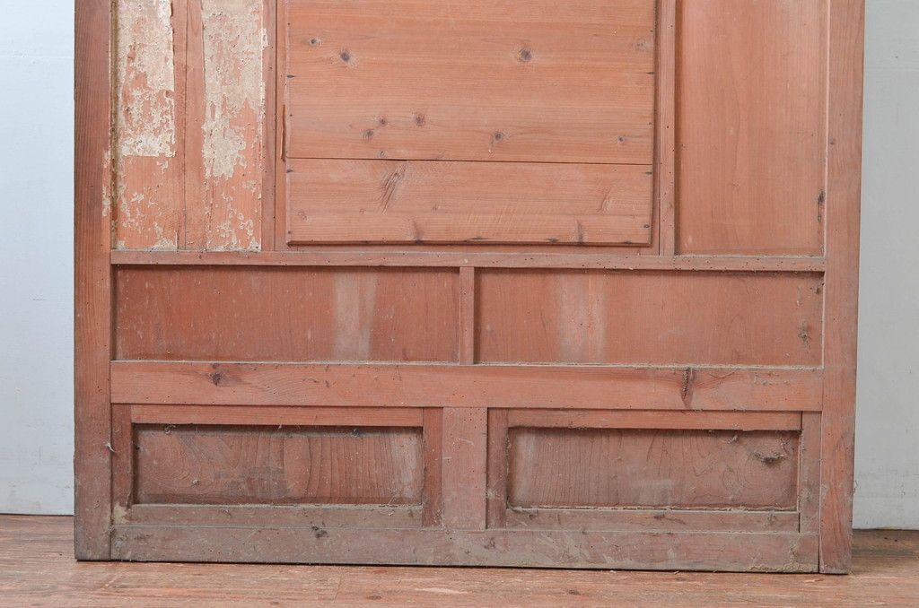 アンティーク建具　大正～昭和初期　希少デザイン　特大!! 空間の主役になる古い洋館のミラー付きドア1枚　(R-081034)