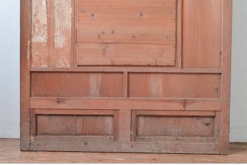 アンティーク建具　大正～昭和初期　希少デザイン　特大!! 空間の主役になる古い洋館のミラー付きドア1枚　(R-081034)