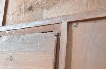 アンティーク建具　大正～昭和初期　希少デザイン　特大!! 空間の主役になる古い洋館のミラー付きドア1枚　(R-081034)