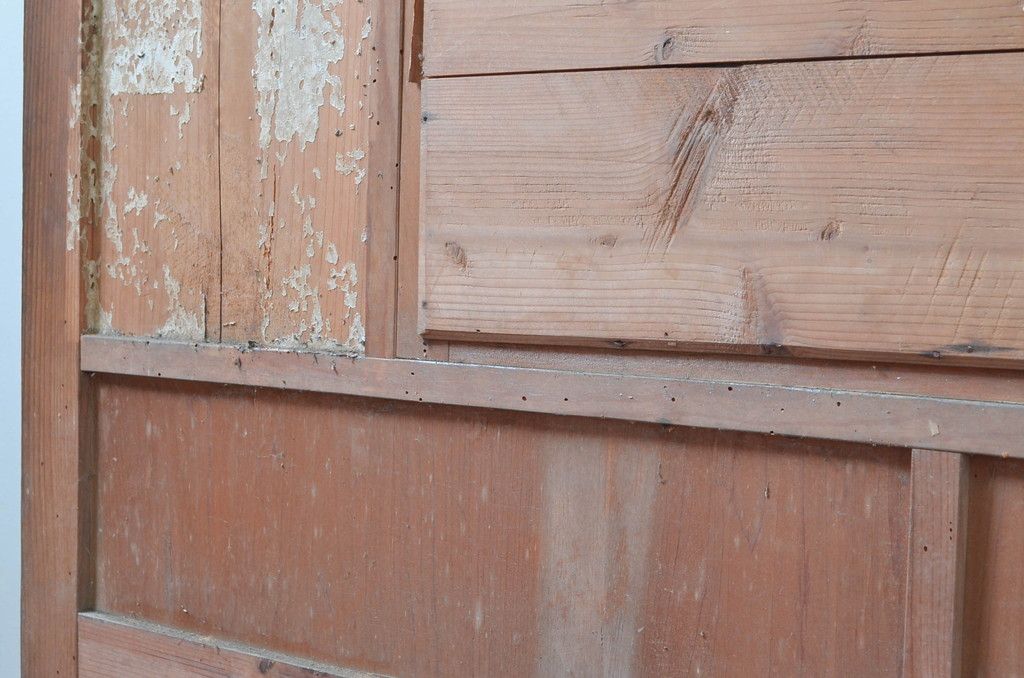 アンティーク建具　大正～昭和初期　希少デザイン　特大!! 空間の主役になる古い洋館のミラー付きドア1枚　(R-081034)