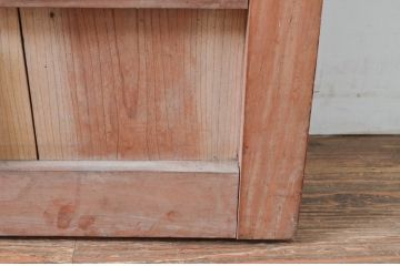 アンティーク建具　上手物!!　北陸産　総欅(ケヤキ)材　古い木味や金具が時代の流れを感じる格子蔵戸1枚(格子戸、引き戸、玄関戸)(R-081037)