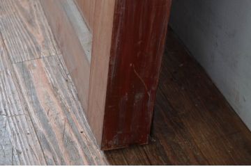 アンティーク建具　上手物!!　北陸産　総欅(ケヤキ)材　古い木味や金具が時代の流れを感じる格子蔵戸1枚(格子戸、引き戸、玄関戸)(R-081037)