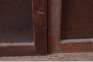 アンティーク建具　裏障子付き　どこか懐かしい雰囲気を感じるレトロな格子戸3枚セット(引き戸、障子戸)(R-081039)