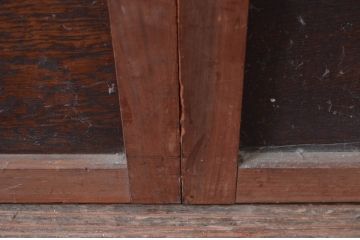 アンティーク建具　裏障子付き　どこか懐かしい雰囲気を感じるレトロな格子戸3枚セット(引き戸、障子戸)(R-081039)