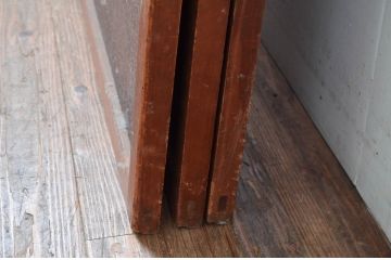 アンティーク建具　裏障子付き　どこか懐かしい雰囲気を感じるレトロな格子戸3枚セット(引き戸、障子戸)(R-081039)