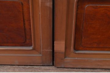アンティーク建具　最高級!!　上手物!!　腰板欅(ケヤキ)材　上質な和の空間を演出する凝った作りの格子戸4枚セット(障子戸、引き戸)(R-081040)