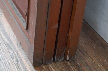アンティーク建具　最高級!!　上手物!!　腰板欅(ケヤキ)材　上質な和の空間を演出する凝った作りの格子戸4枚セット(障子戸、引き戸)(R-081040)