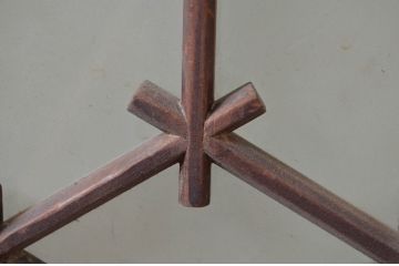 アンティーク建具　希少デザイン　3種類の素敵なデザインが楽しめる組子入りガラス扉1枚(ドア、木製扉)(R-081042)