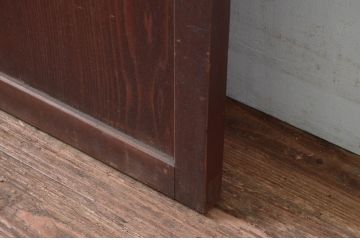 アンティーク建具　希少デザイン　3種類の素敵なデザインが楽しめる組子入りガラス扉1枚(ドア、木製扉)(R-081042)