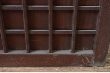 アンティーク建具　希少デザイン　3種類の素敵なデザインが楽しめる組子入りガラス扉1枚(ドア、木製扉)(R-081043)