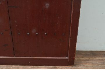 アンティーク建具　和の風情あふれる平格子戸2枚セット(引き戸、建具)(R-081044)