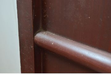 アンティーク建具　和の風情あふれる平格子戸2枚セット(引き戸、建具)(R-081044)