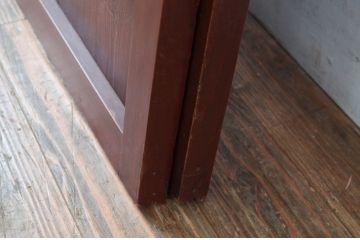 アンティーク建具　和の風情あふれる平格子戸2枚セット(引き戸、建具)(R-081044)