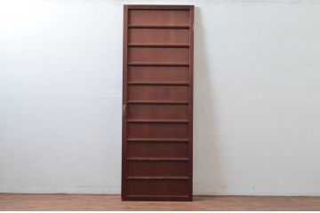 アンティーク建具　長い歴史を刻んだ風合いが魅力的な扉1枚(ドア、板戸、舞良戸、まいらど)(R-081047)