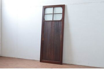 アンティーク建具　デザインが魅力的!古い数奇屋の和風引き戸1枚(ガラス戸、建具)(R-081048)