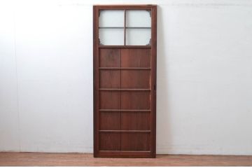 アンティーク建具　デザインが魅力的!古い数奇屋の和風引き戸1枚(ガラス戸、建具)(R-081048)