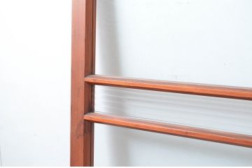 アンティーク建具　どこか懐かしい雰囲気感じるレトロなガラス戸2枚セット(引き戸、建具)(R-081049)