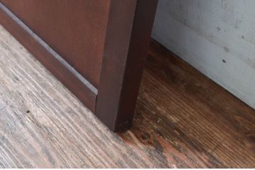 アンティーク建具　長い歴史を刻んだ風合いが魅力的な横桟板戸窓1枚(引き戸、格子戸、板戸、舞良戸、まいらど)(R-081057)