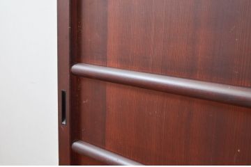 アンティーク建具　心和ませる古い木味が魅力的な舞良戸窓2枚セット(横桟引き戸、板戸、引き戸、まいらど)(R-081059)