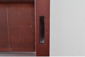 アンティーク建具　心和ませる古い木味が魅力的な舞良戸窓2枚セット(横桟引き戸、板戸、引き戸、まいらど)(R-081059)