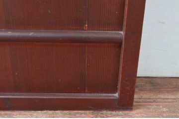 アンティーク建具　心和ませる古い木味が魅力的な舞良戸窓2枚セット(横桟引き戸、板戸、引き戸、まいらど)(R-081059)