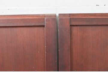 アンティーク建具　心和ませる古い木味が魅力的な舞良戸窓2枚セット(横桟引き戸、板戸、引き戸、まいらど)(R-081059)