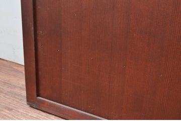 アンティーク建具　心和ませる古い木味が魅力的な舞良戸窓2枚セット(横桟引き戸、板戸、引き戸、まいらど)(R-081059)