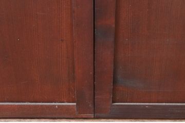 アンティーク建具　心和ませる古い木味が魅力的な舞良戸窓2枚セット(横桟引き戸、板戸、引き戸、まいらど)(R-081059)